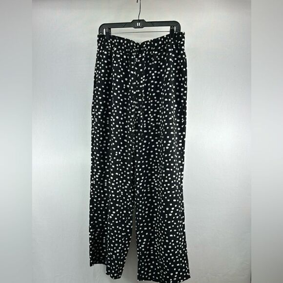 Sanctuary Mirage Printed Pull-On Pants- Black/White Polka Dot- Size XL- NWT - Picture 1 of 6